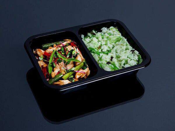 Fish & rice - Рис с цыпленком и чукой