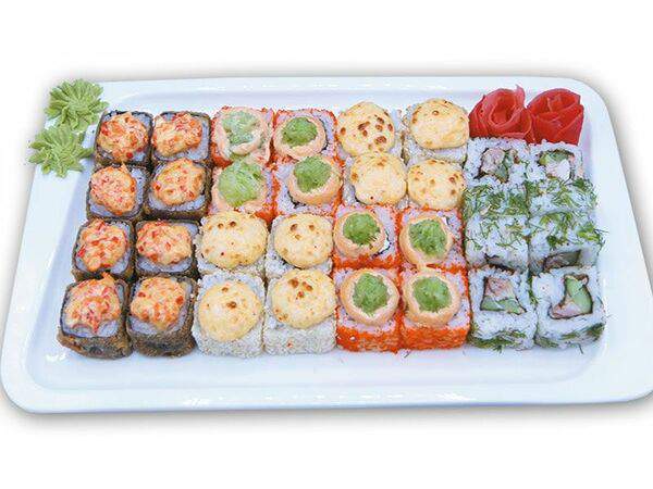 Угли - Ассорти с запеченными роллами