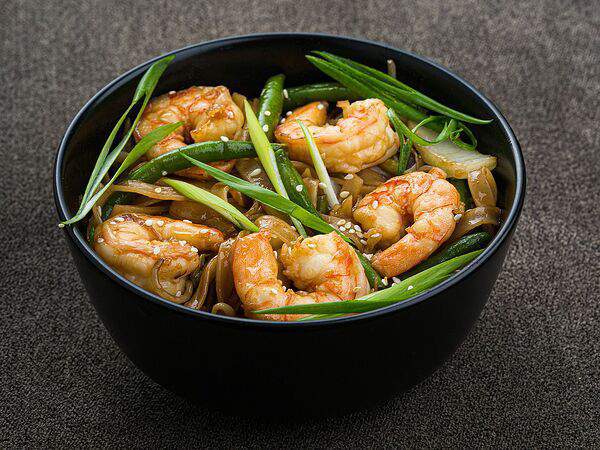 Халасё - Лапша с креветками в устричном соусе