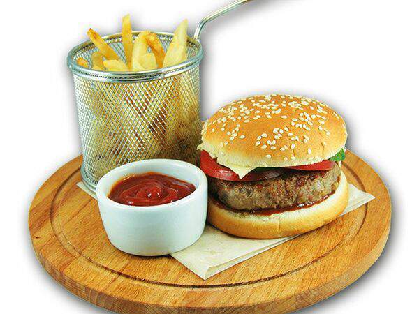 Угли - Гамбургер с фри