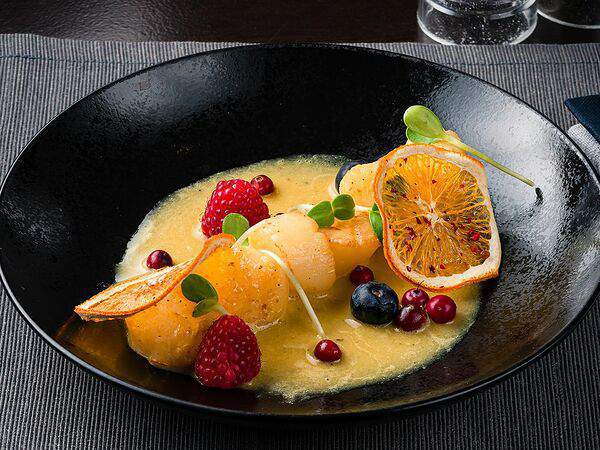 Перфетто - Морские гребешки в цитрусовом соусе