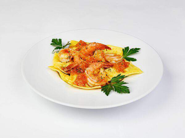 Pizzeria italia - Равиоли с креветками и цукини
