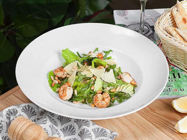 Перчини - Грин-салат с креветками