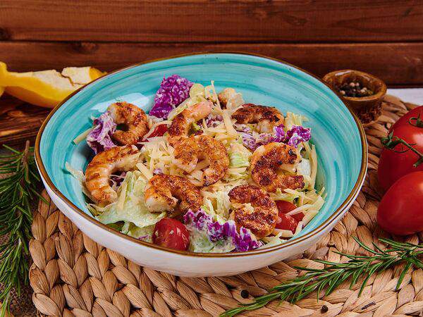 Пикник - Салат Цезарь с креветками