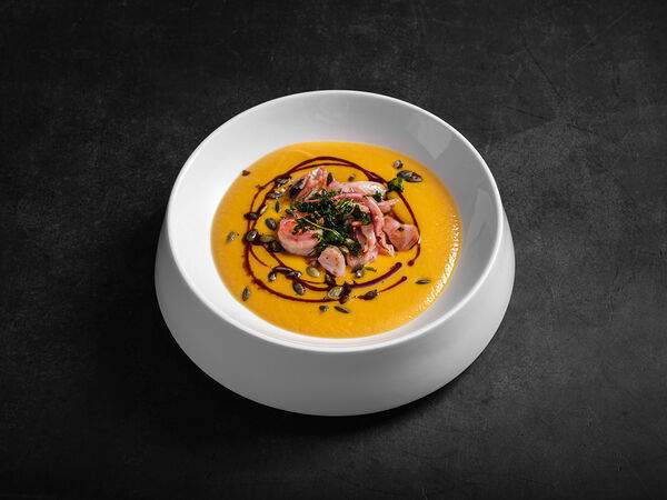 More & More - Тыквенный суп с морепродуктами