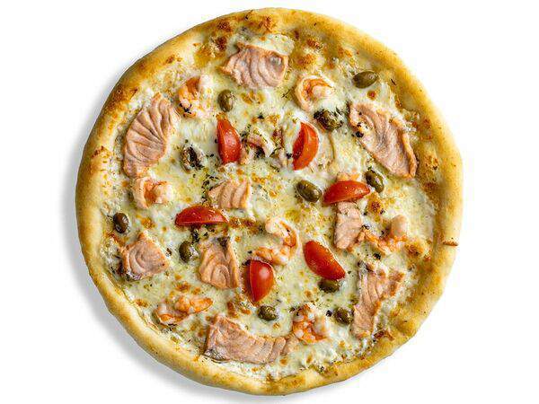 Ред-Буфет - Пицца с лососем и тигровыми креветками