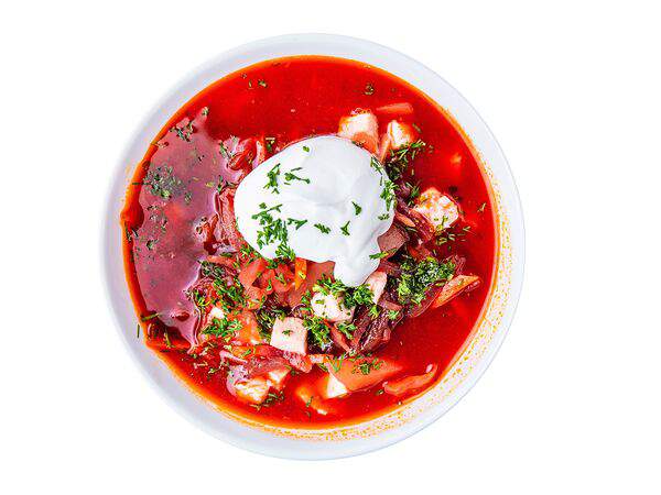 Мандарин - Борщ с цыплёнком и кинзой