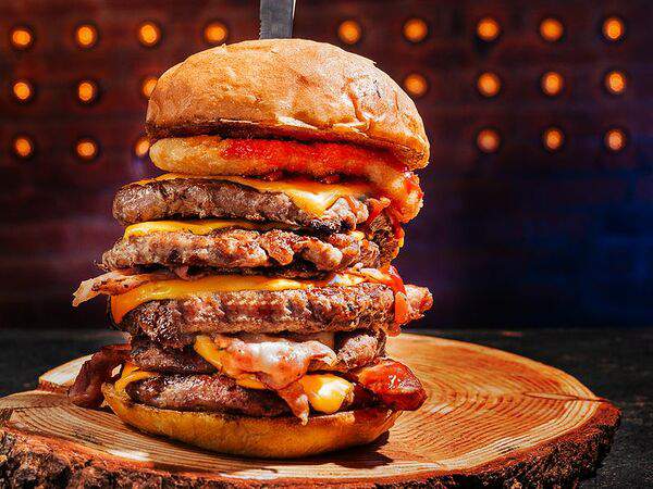 Огонёк - Башня-бургер из 5 котлет