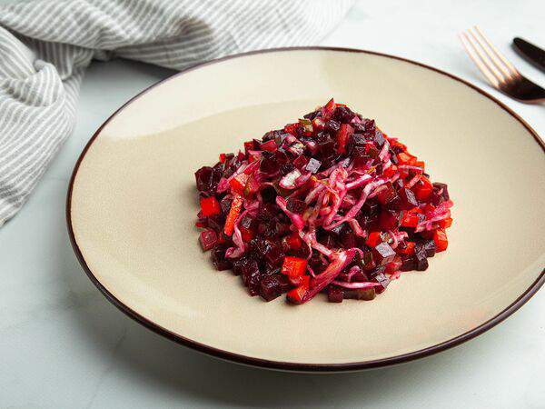 Вкусняхи - Винегрет с печеной тыквой