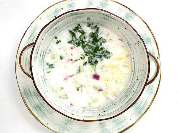 Еда как дома - Окрошка с ветчиной