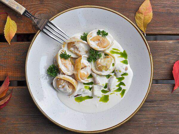 Zoom cafe - Равиоли с тыквой и соусом из белых грибов