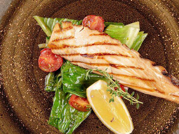 Философия - Лосось гриль на овощной подушке