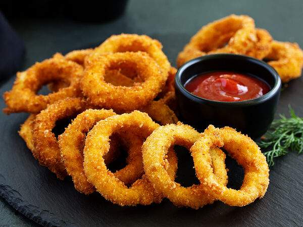 Еда и кофе - Луковые кольца