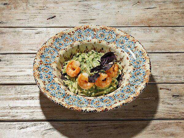 Дади - Лапшеби с креветками и зеленой аджикой