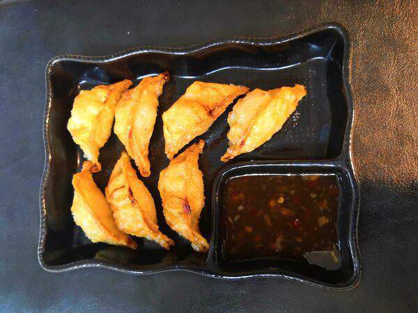 Суши & Пицца Красти & Крабс - Жареные пельмени Гёдза с креветками