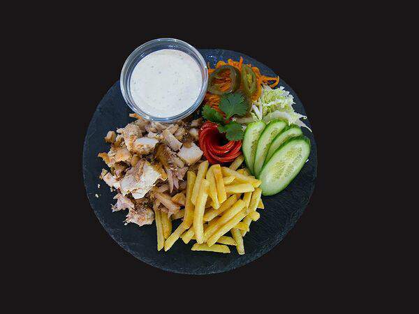 Сушилочка - Шаверма на тарелке с красным соусом