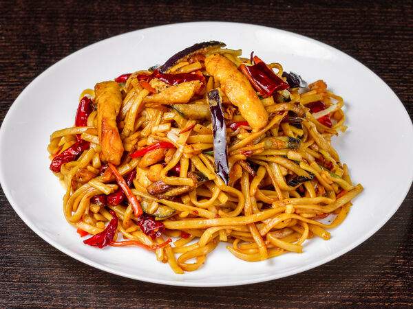 AzianA - Удон с баклажаном и цыпленком чили