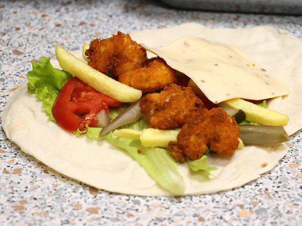 Шаурма выпечка шашлык - Кесадилия с креветками