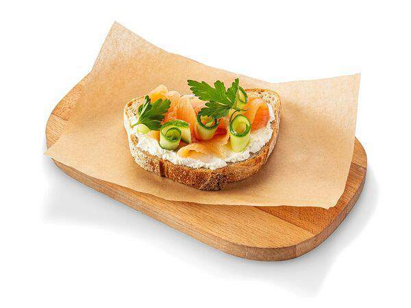 Шоколадница - Брускетта с крем-сыром и лососем