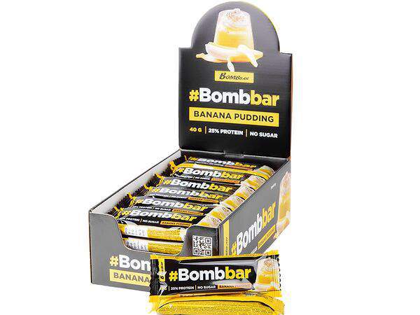 Lazy fox coffee - Батончик протеиновый с шоколадом Банановый пудинг без сахара Bombbar