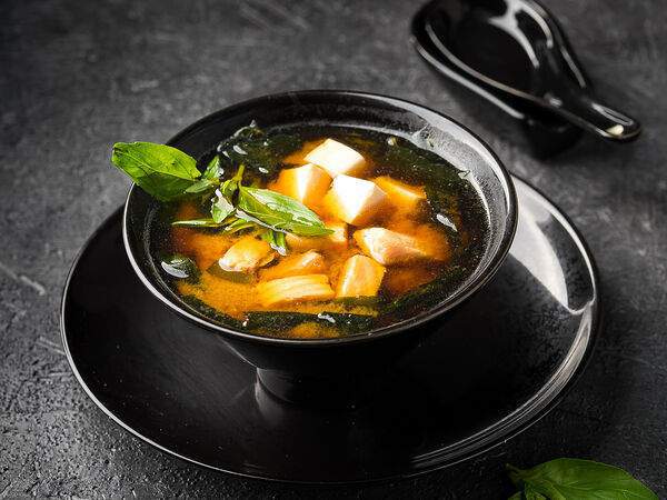 Базилико-пицца - Мисо суп веган