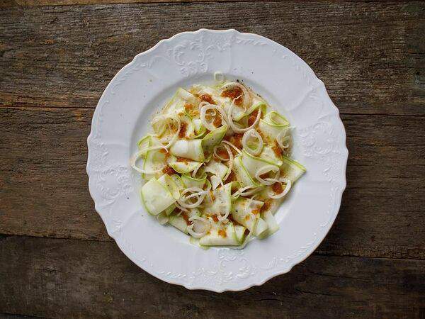 Ресторан Каре - Карпаччо из молодого кабачка и фенхеля