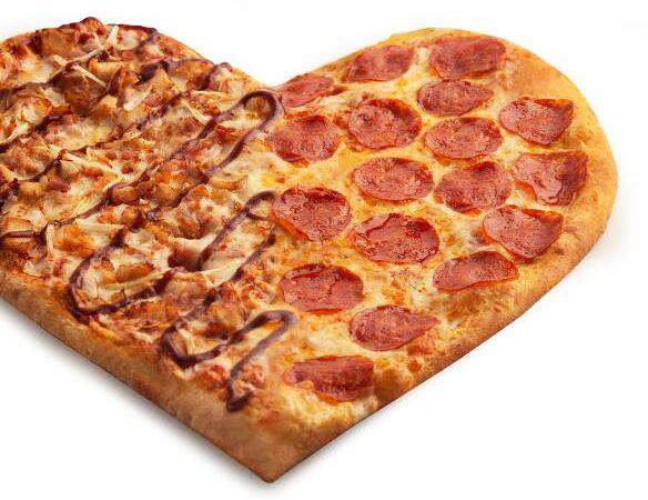 Папа Джонс - Пицца Сердце Цыпленок Барбекю-Пепперони