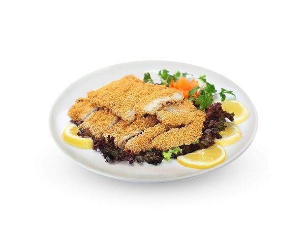 People's food - Курица, жаренная с кунжутом и острым имбирным соусом