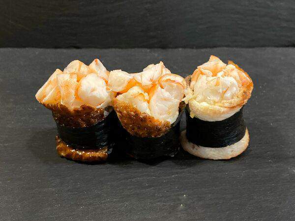 Лосось sushi & oysters - Бочонки с Угрем и Креветкой 3 шт