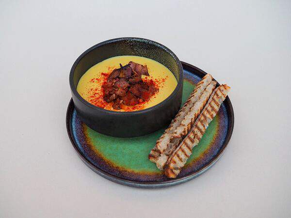 Coffeeline - кофе и еда - Копчёный сырный крем-суп с беконом