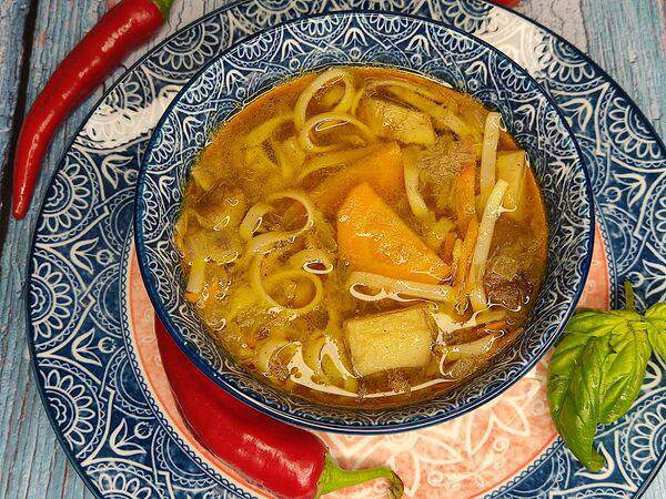 Аджика - Суп-лапша с белыми грибами