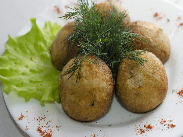 Дубай - Шампиньоны, запечённые на мангале