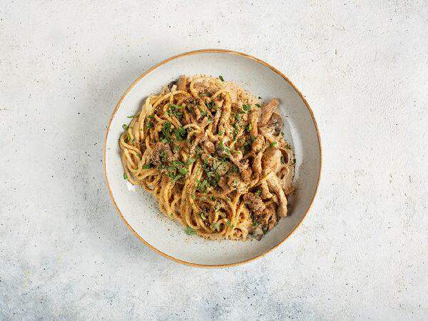 К11 - Спагетти с индейкой и грибами