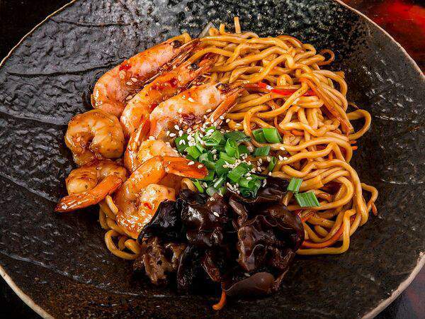 Рамен с уткой - Лапша с креветками