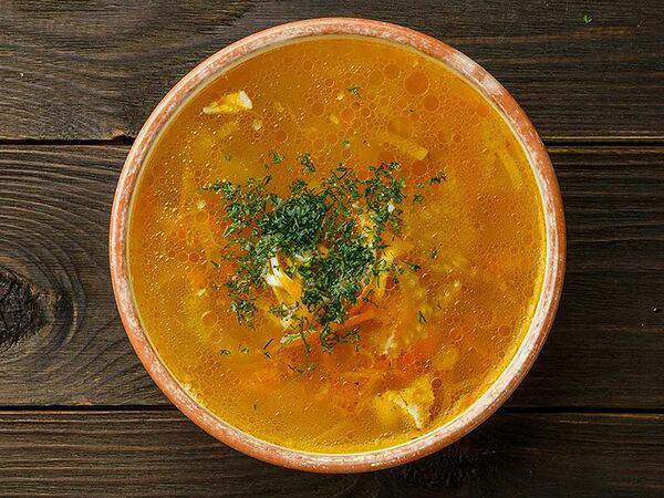 Чучвара, мангал и печи - Куриный суп с домашней лапшой