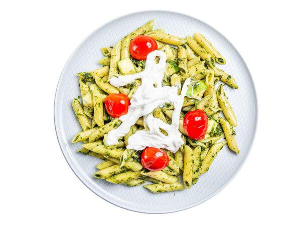 Мандарин - Паста со страчателлой и песто