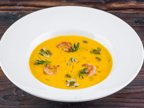 Irish Pub Dublin - Суп тыквенный с креветками