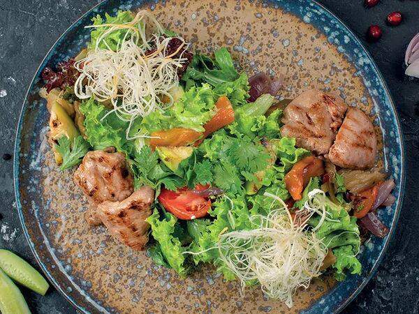 Бумбараш - Салат из запеченных овощей и индейки