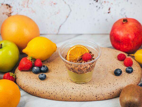 Выжималка - Чизкейк с матчей и гранолой