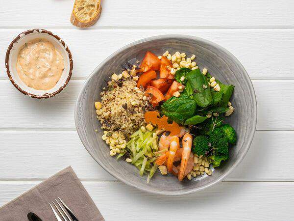 Хороша еда - Боул с креветками