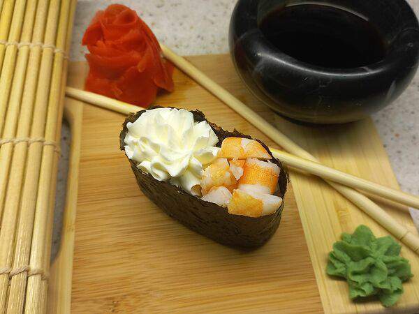 Скушай Суши - Сырный Гункан с Креветкой