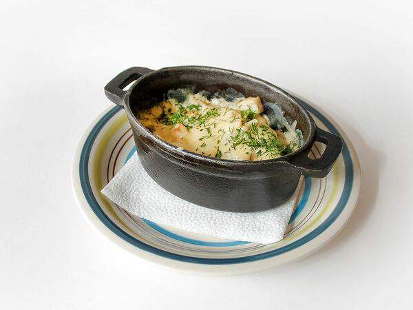 Брынза - Жульен с курицей и грибами