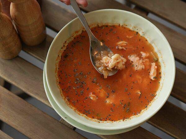 Брускетта - С креветками и лососем