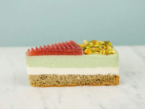 Безопасный Кекс - Фисташковый муссовый кейк с чаем матча