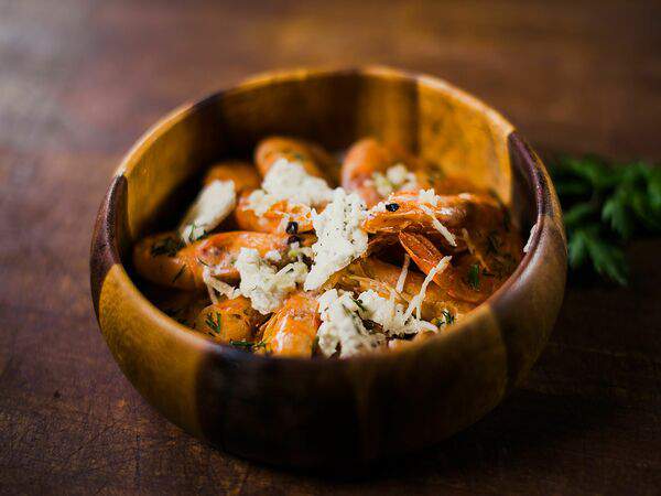 Толстый гусь - Креветки королевские по-гречески