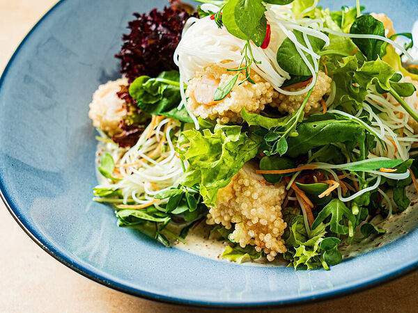 Ewoki - Салат со стеклянной лапшой и креветками