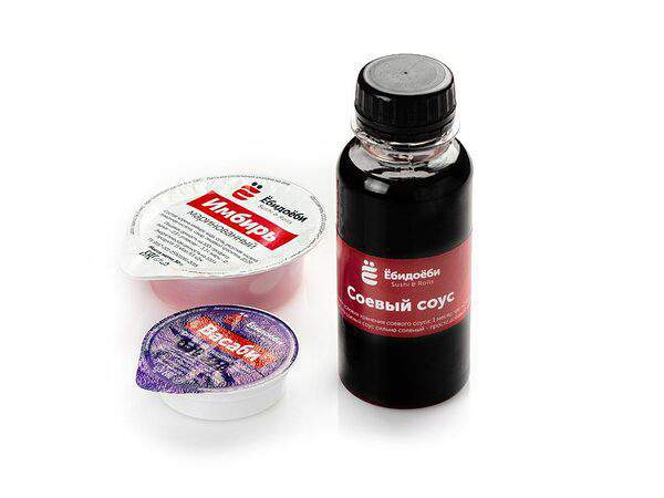 Ёбидоёби - Васаби, соевый соус, имбирь