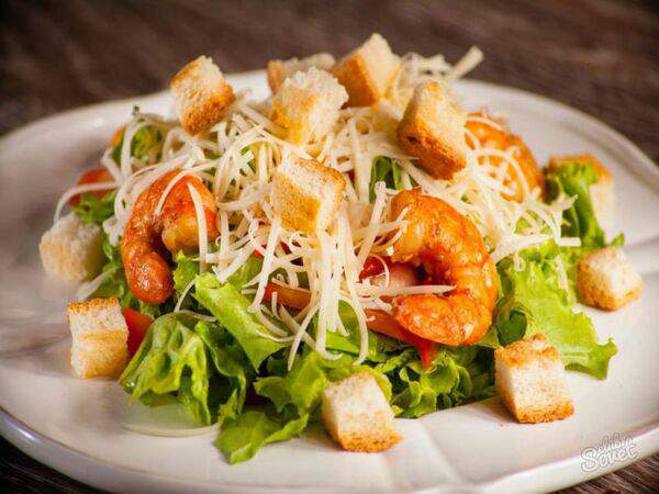 Два толстяка - Салат Цезарь с креветкой