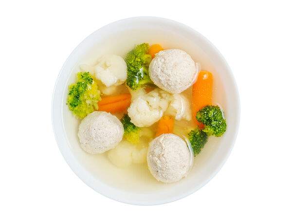 Мандарин - Овощной суп с куриными фрикадельками