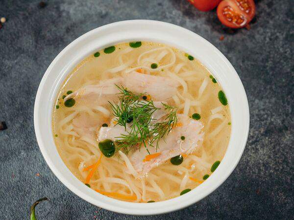 Мясо и вино - Суп с домашней лапшой и цыплёнком